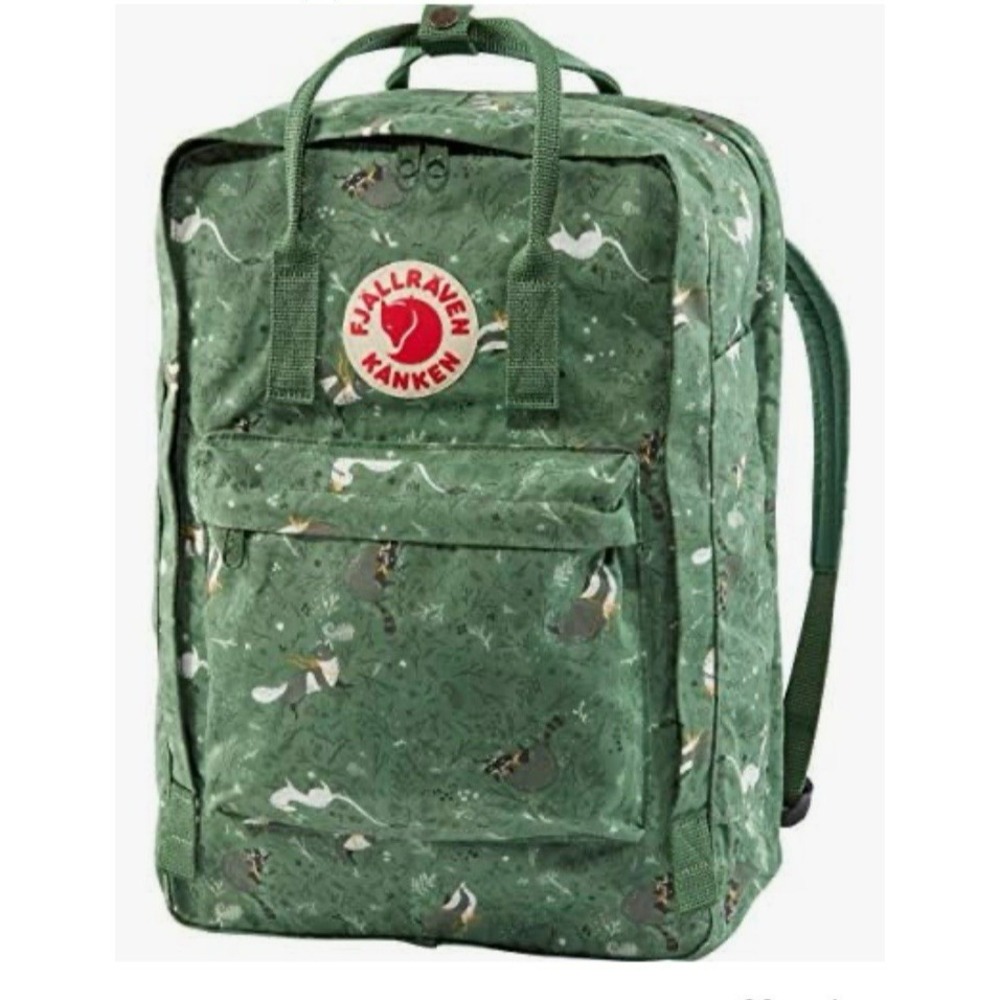 Fjallraven Kanken Green Fable Limited Edition Mini Backpack Woodland Animals